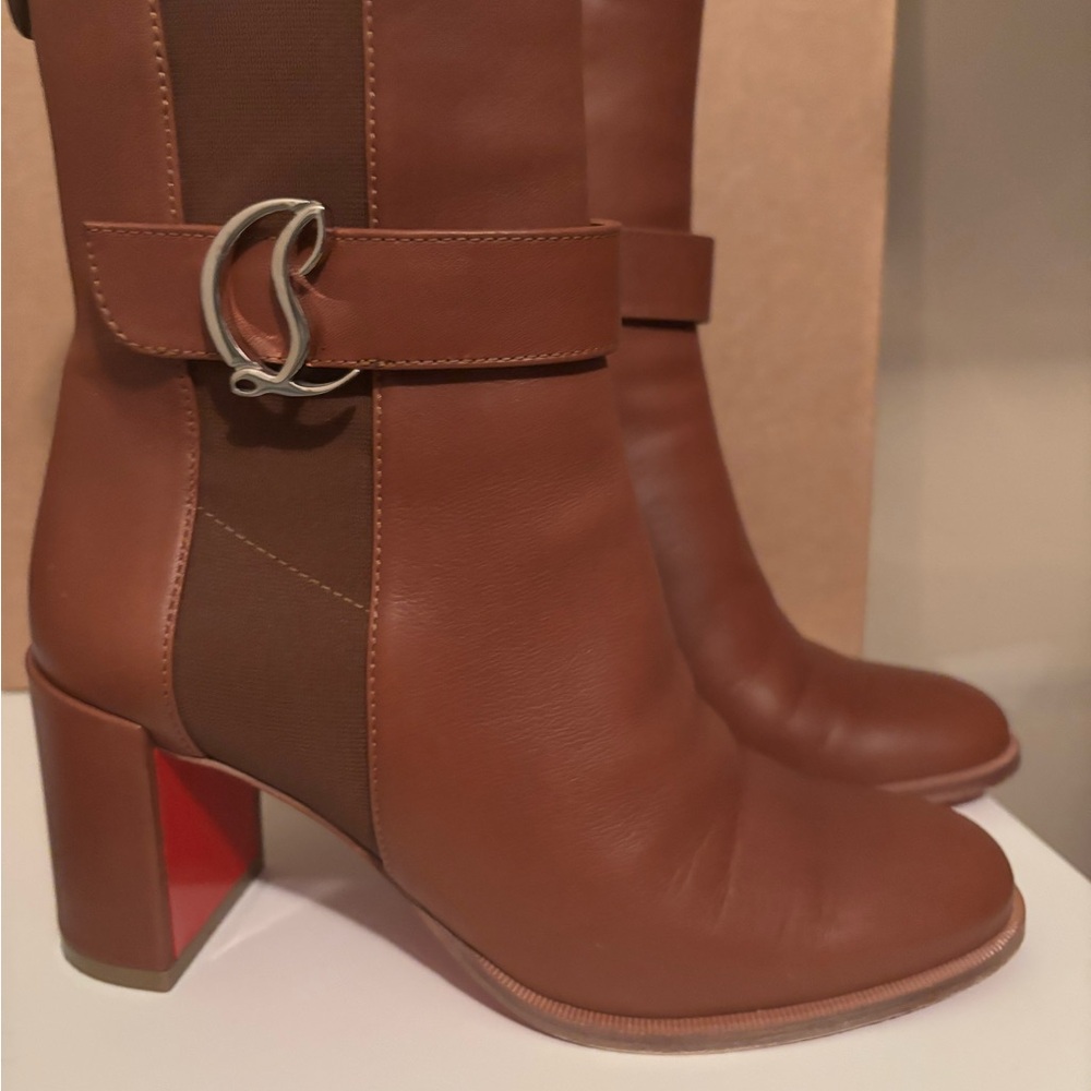 Christian Louboutin Brown Leather Ankle Boots